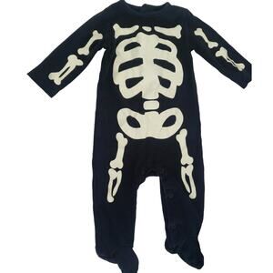 9M Carter's Skelton footed cotton one piece
